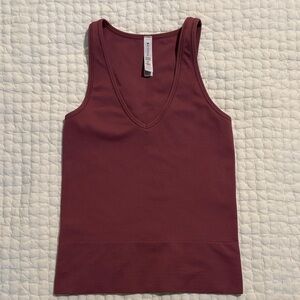 Athleta Mauve V-Neck Tank Top